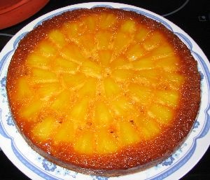 gateau à l'ananas et au caramel